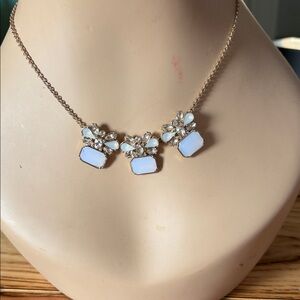Banana Republic Gold and Blue White Necklace